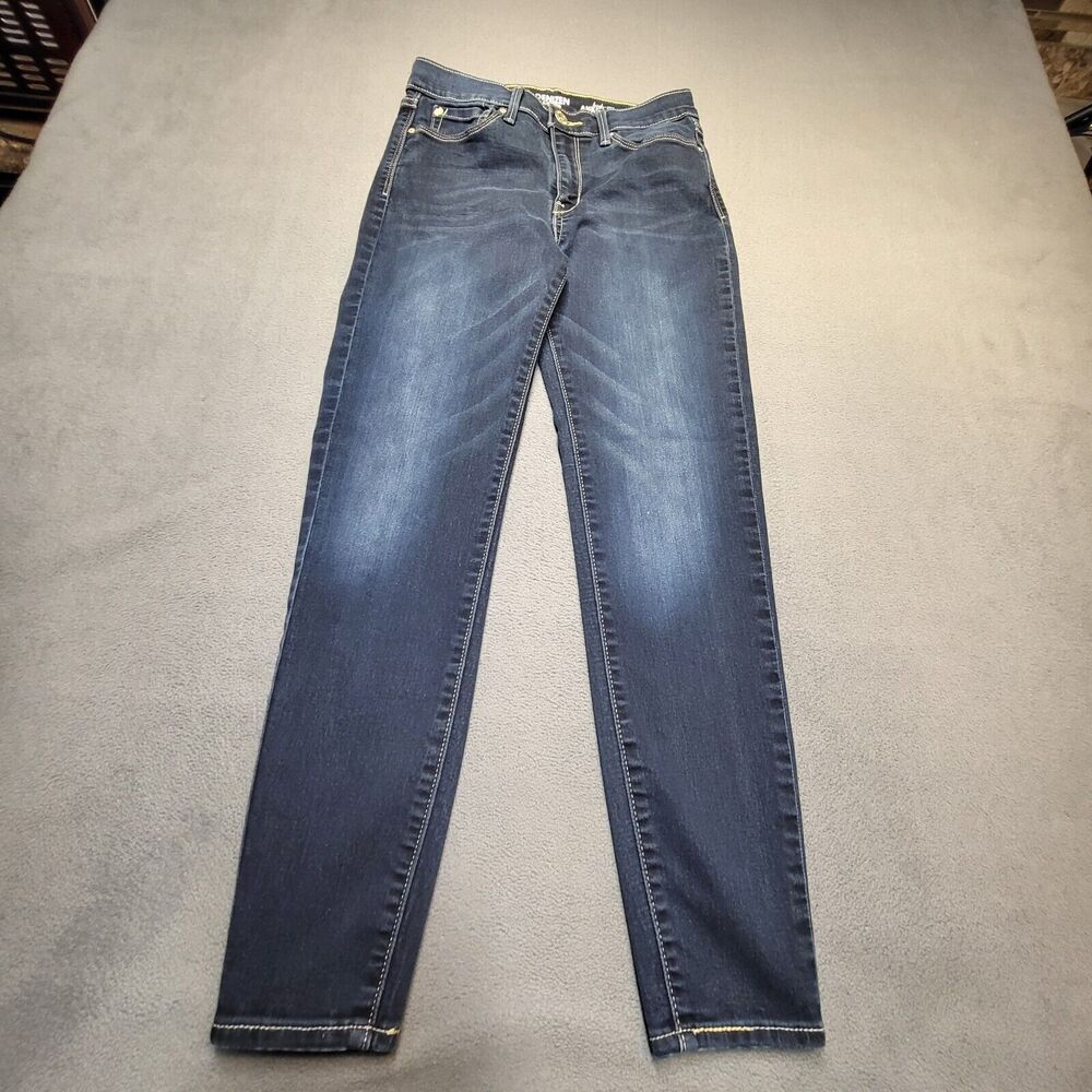 Denizen By Levi Jeans Juniors 7 Blue Ankle Jegging Distressed Stretch Denim